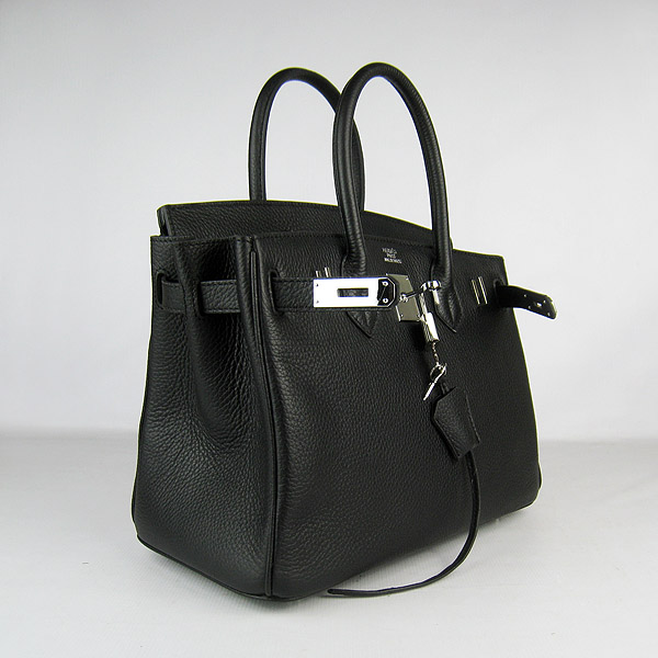 Replica Hermes Birkin 30CM Togo Leather Bag Black 6088 On Sale